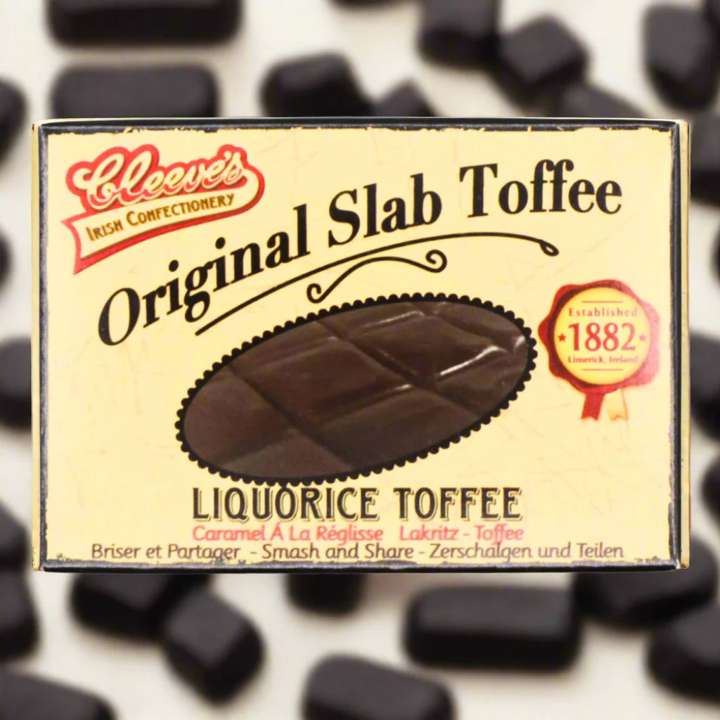 Liquorice slab toffee