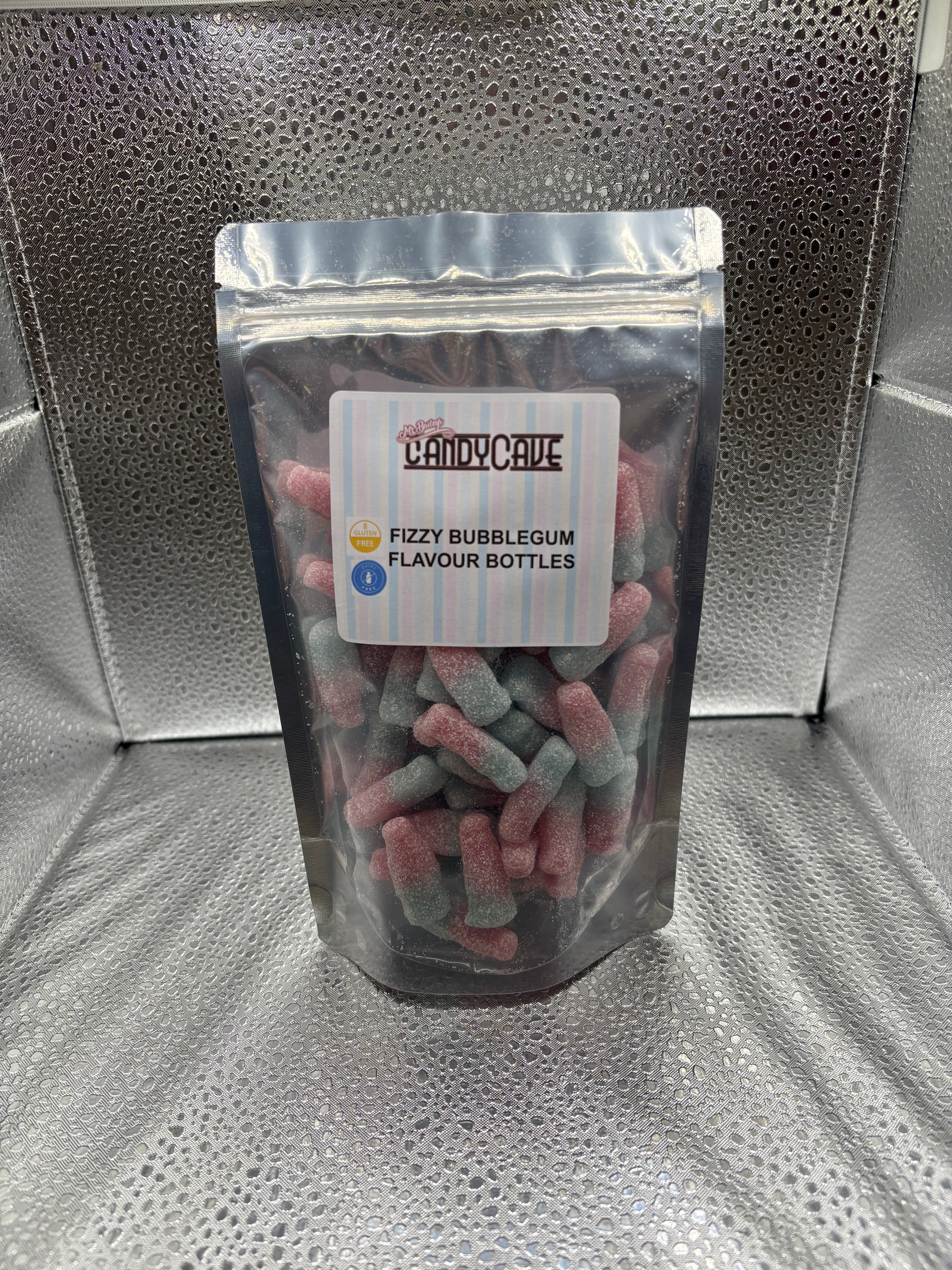 Fizzy bubblegum bottles