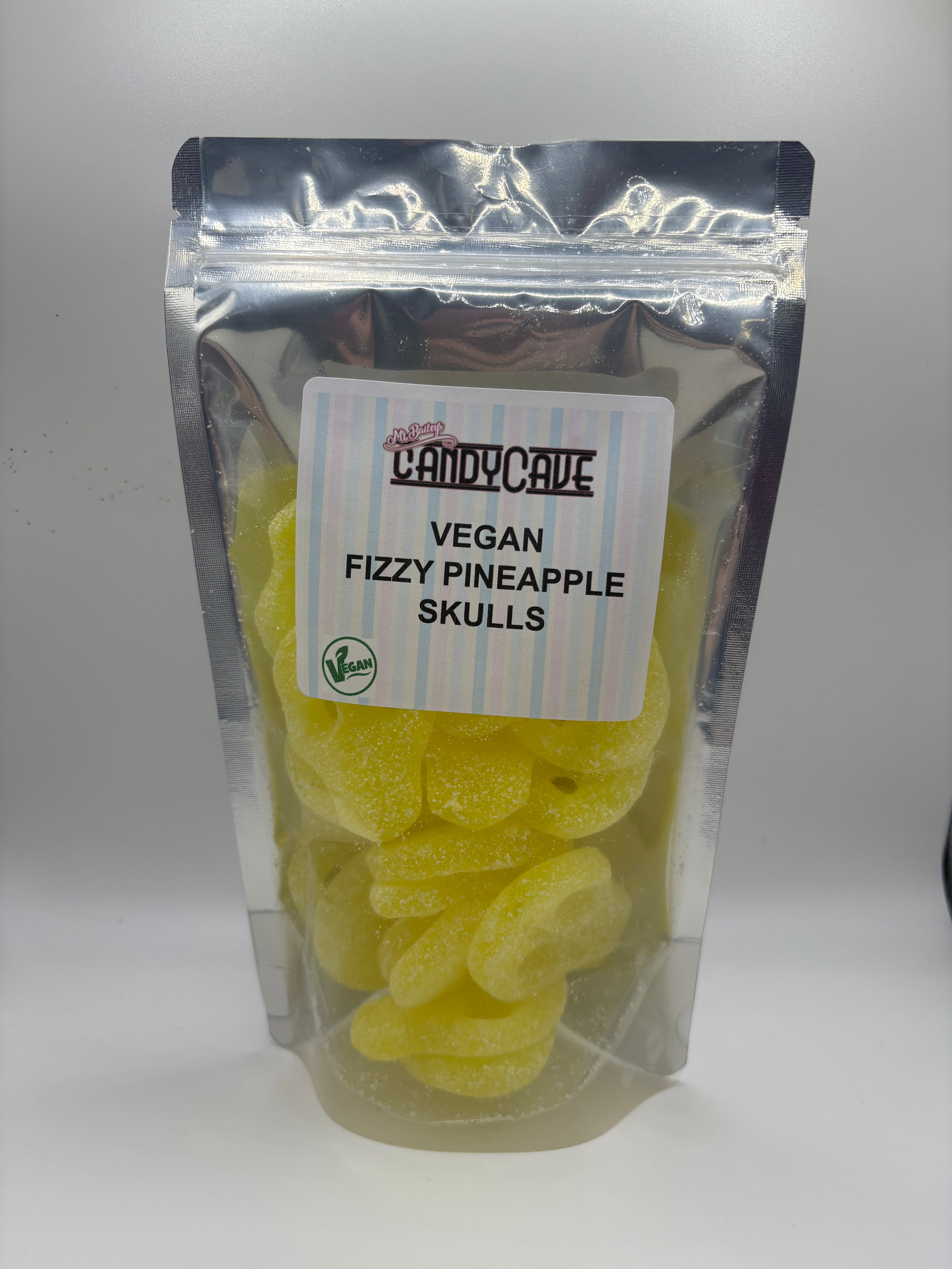 Vegan fizzy pineapple skulls