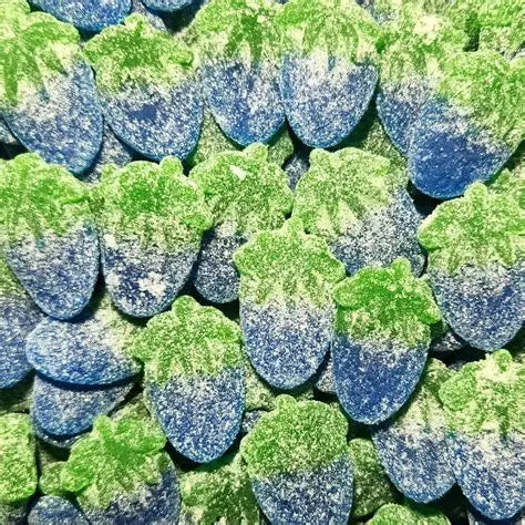 Fizzy blue raspberries