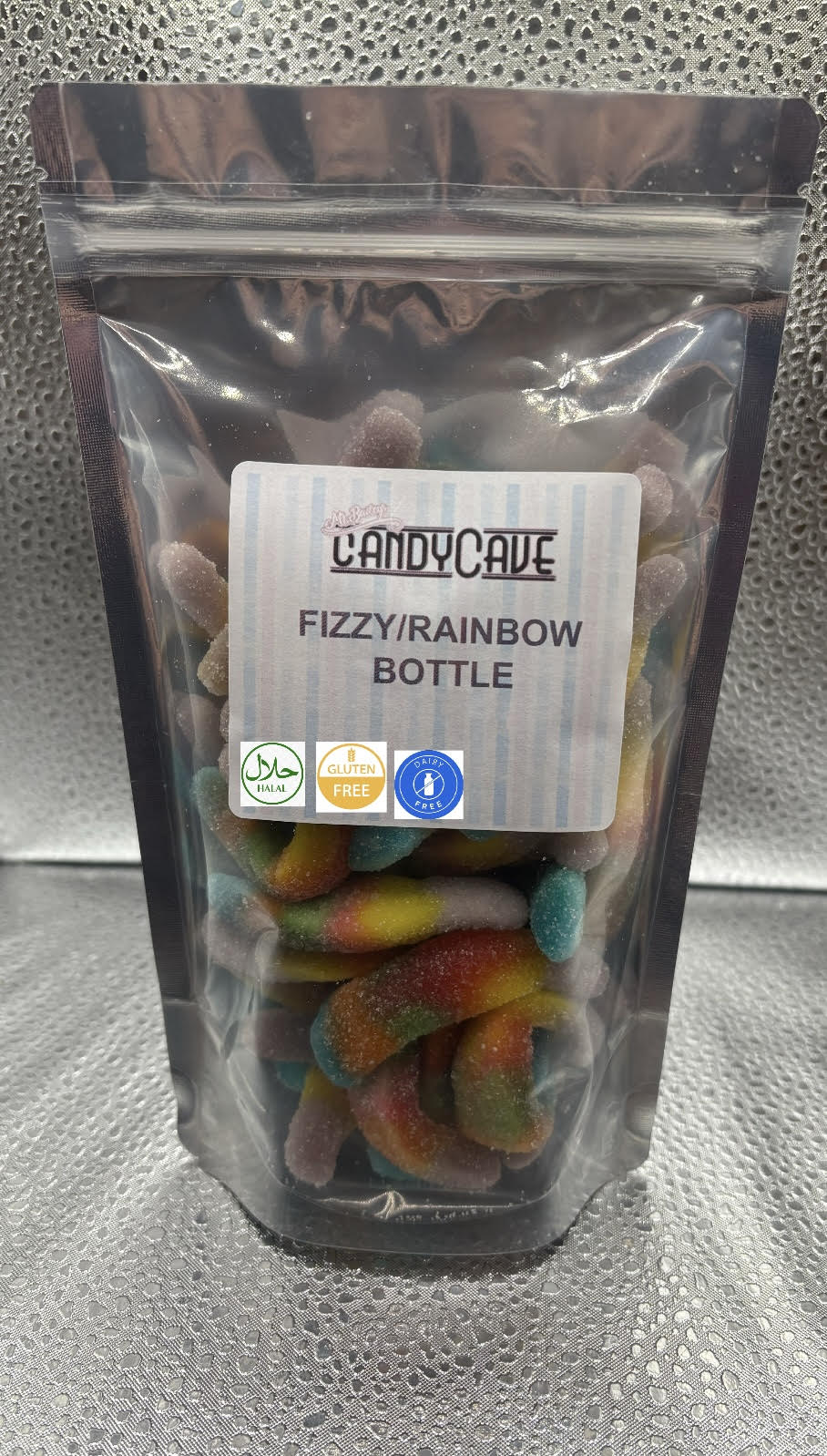 Fizzy rainbow bottle