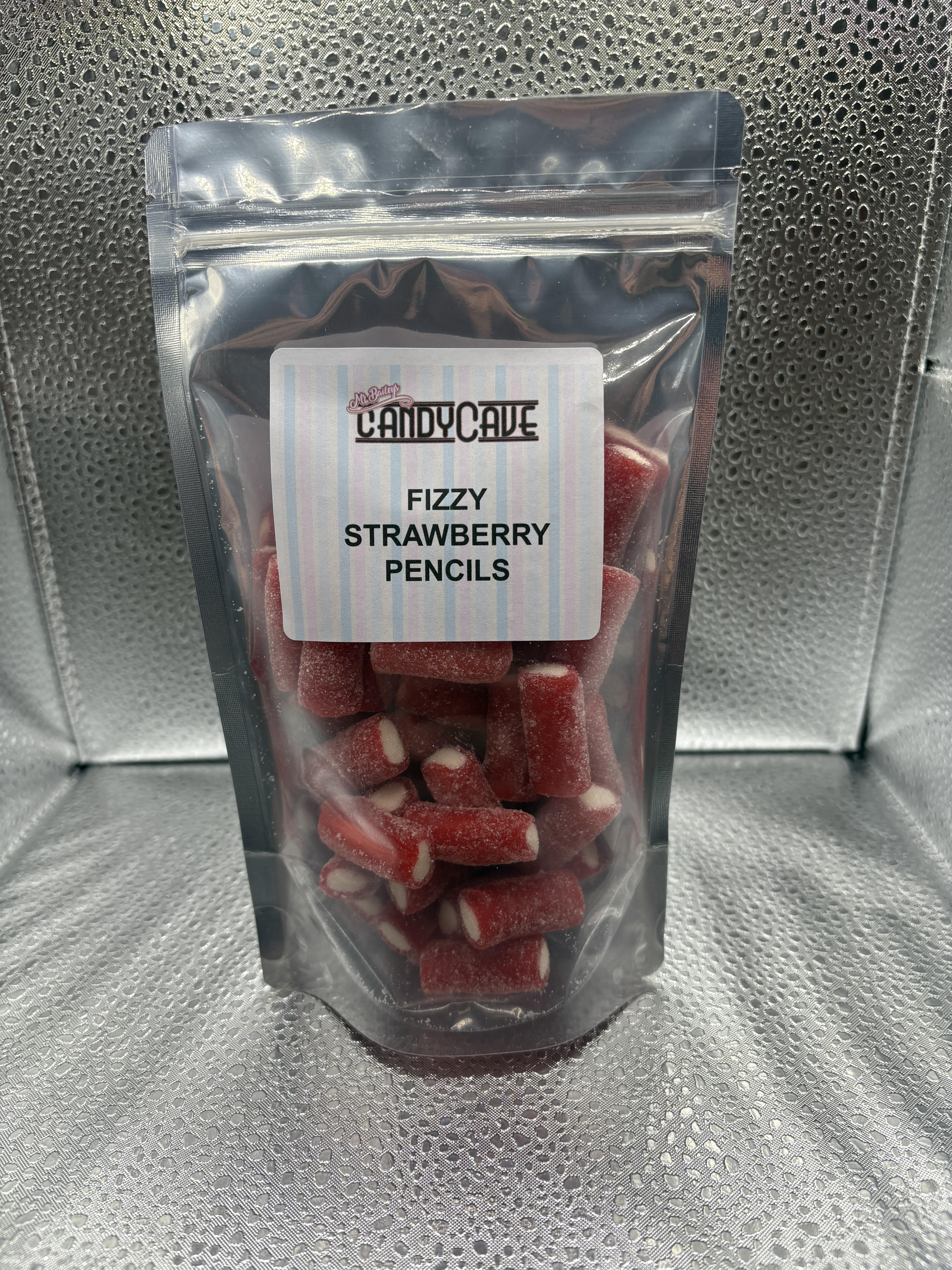 Fizzy strawberry pencils