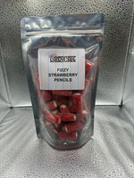 Fizzy strawberry pencils