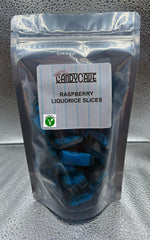 Raspberry liquorice slice