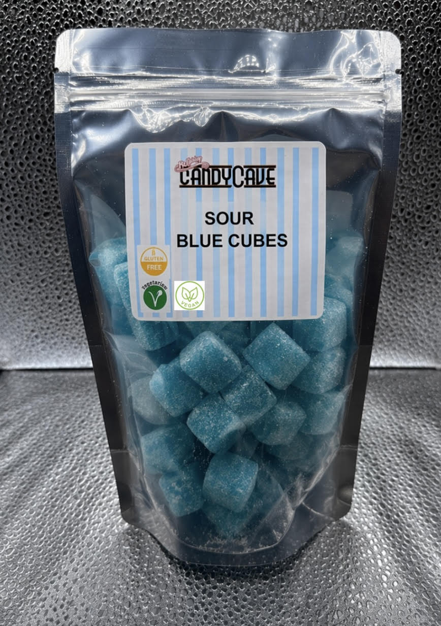 Sour blue cubes