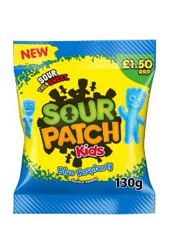 Sour patch kids blue 
rapsberry bag