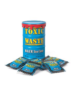 Toxic waste blue drum