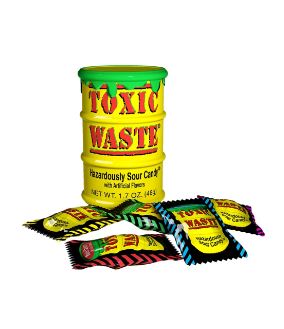 Toxic waste yellow drum