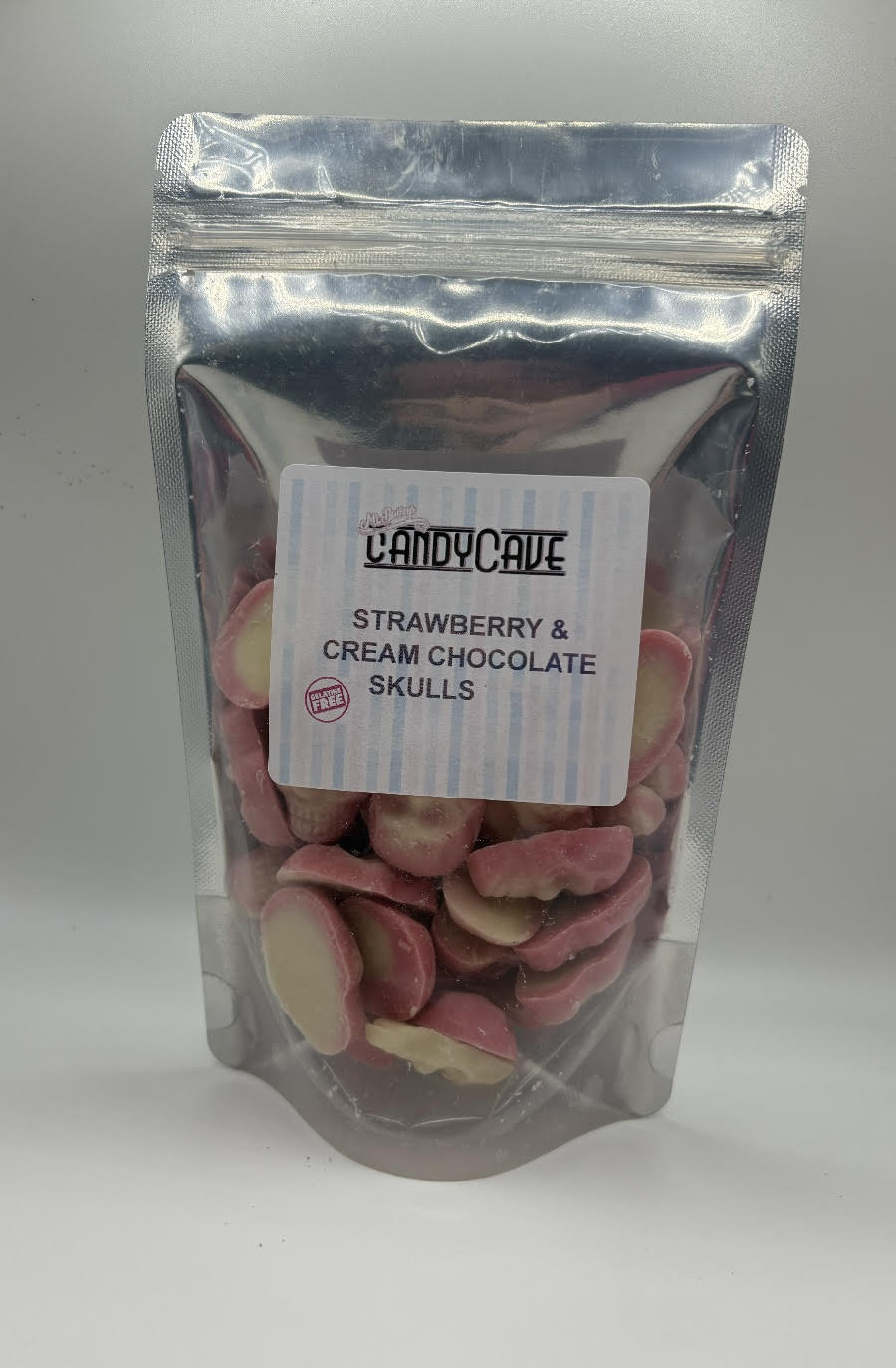 Strawberry and cream 
chocolate skulls