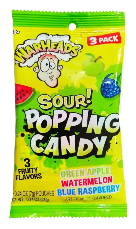 Warheads sour popping 
candy